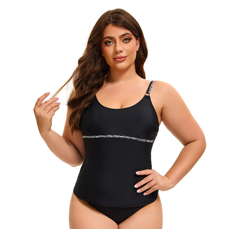 Sleeveless Tankini plus Size Swimsuit Women Arrival Sexy Backless Triangle Tight Split Swim Two Piece Sets