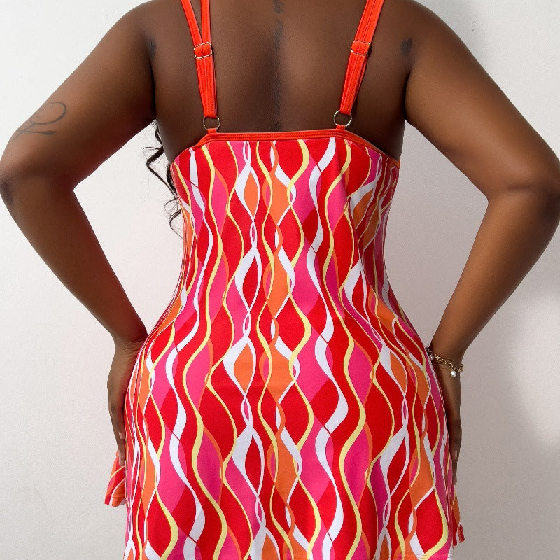 Plus Size Bikini Sexy Print Swimsuit Swimwear