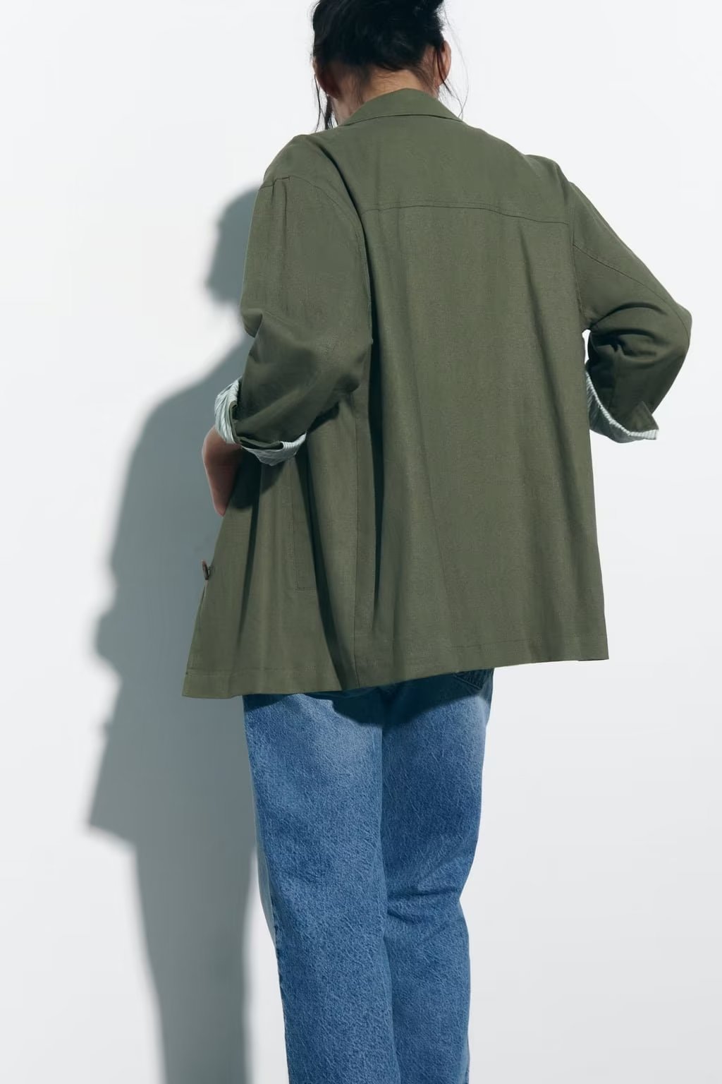 Summer Women Urban Casual Shirt Linen like Jacket