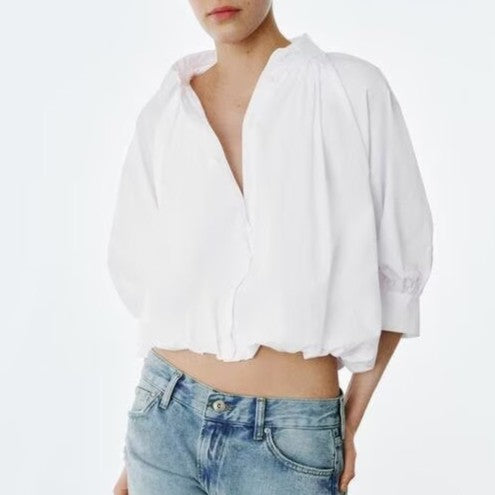 Spring All Matching Puff Sleeve Shirt