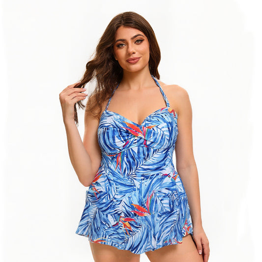 Plus Size Swimsuit Women Arrival Sexy Backless Boxer Split Swimsuit