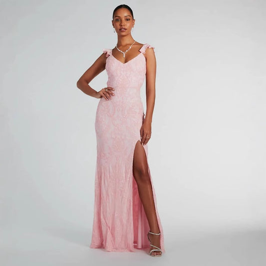 Women Clothing Sexy Sequined Dress All Matching Maxi Dress