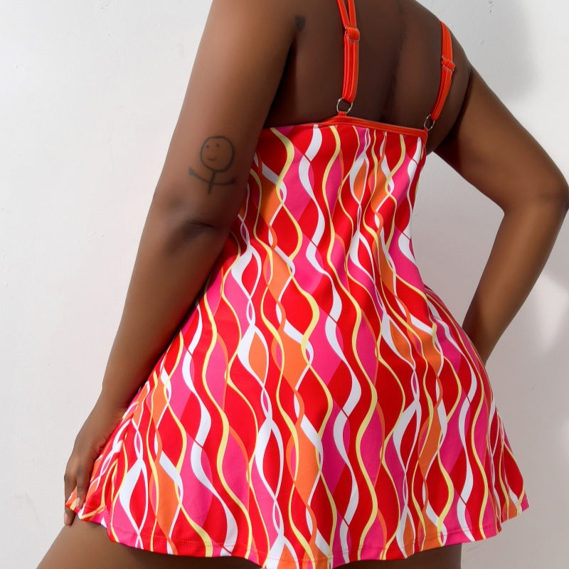 Plus Size Bikini Sexy Print Swimsuit Swimwear