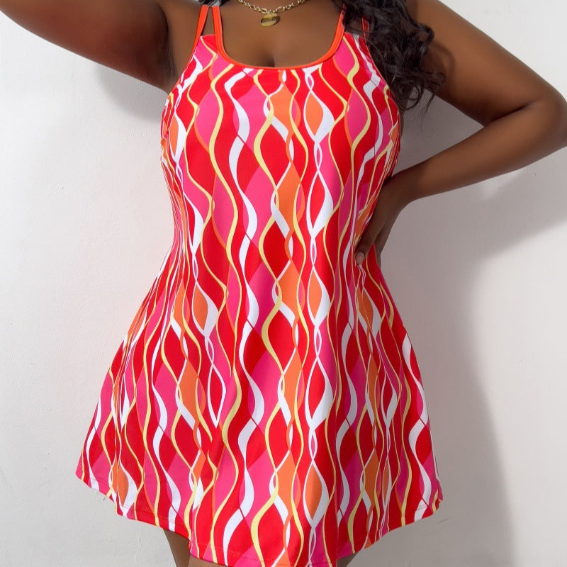 Plus Size Bikini Sexy Print Swimsuit Swimwear
