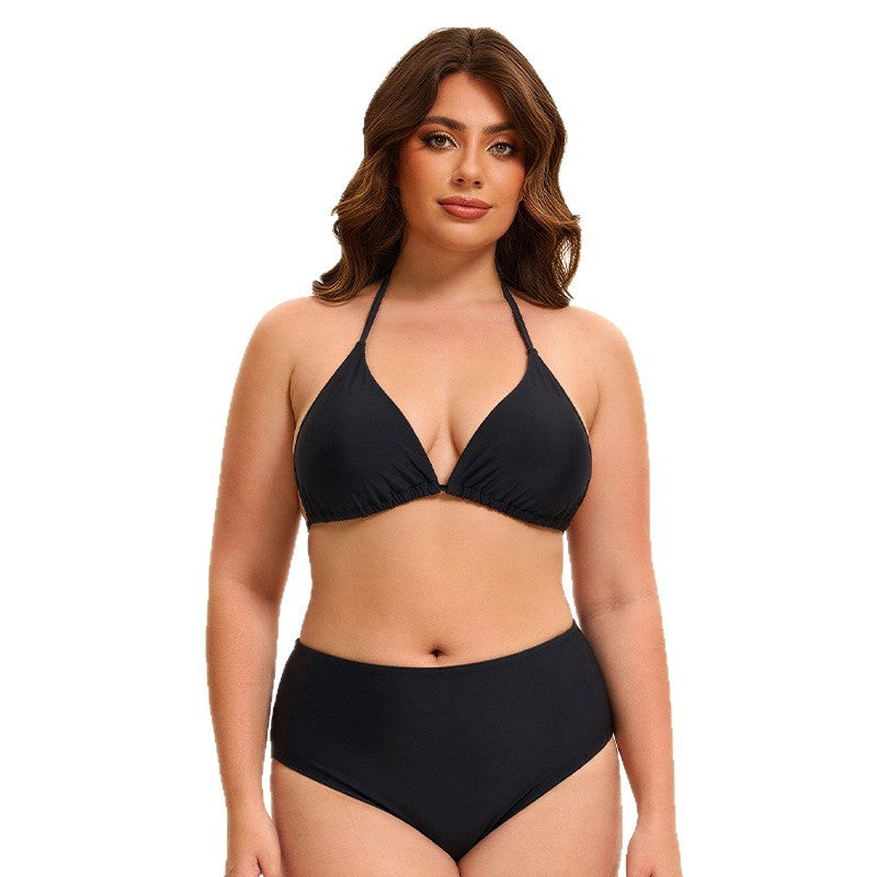Plus Size Swimsuit Women Sexy Bikini Three Piece Blouse Split Swimsuit